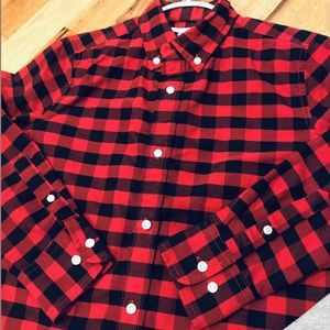 CREWCUTS lknew red black buffalo plaid shirt 10